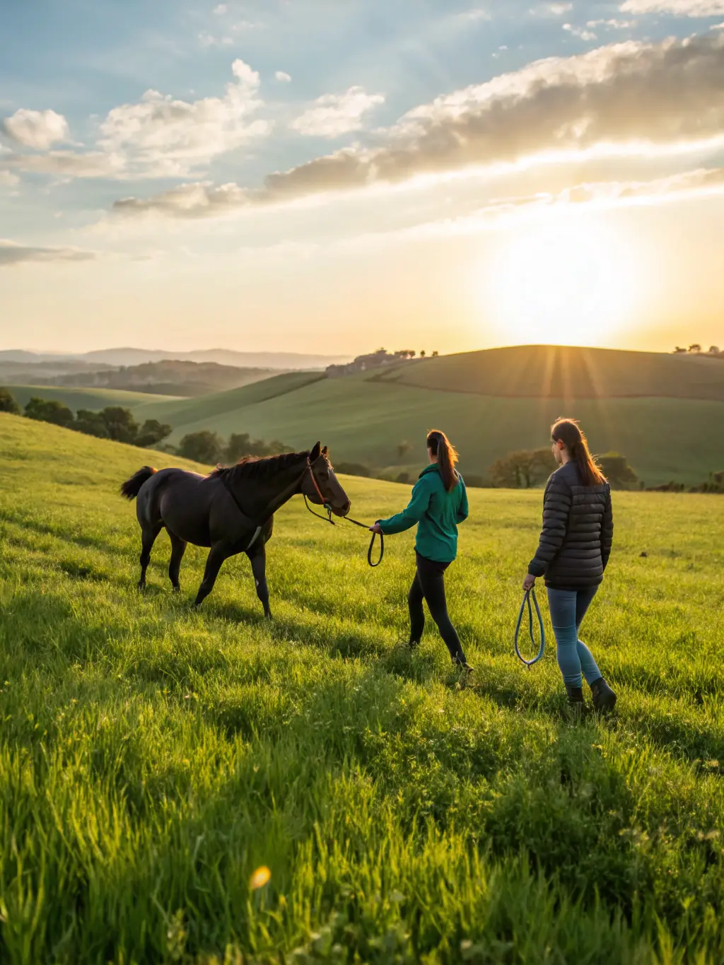 A therapist is leading a therapeutic equestrian session with a child who has special needs, focusing on improving motor skills and emotional well-being at EQUI CLUB SAINT FLOUR VOLZAC.